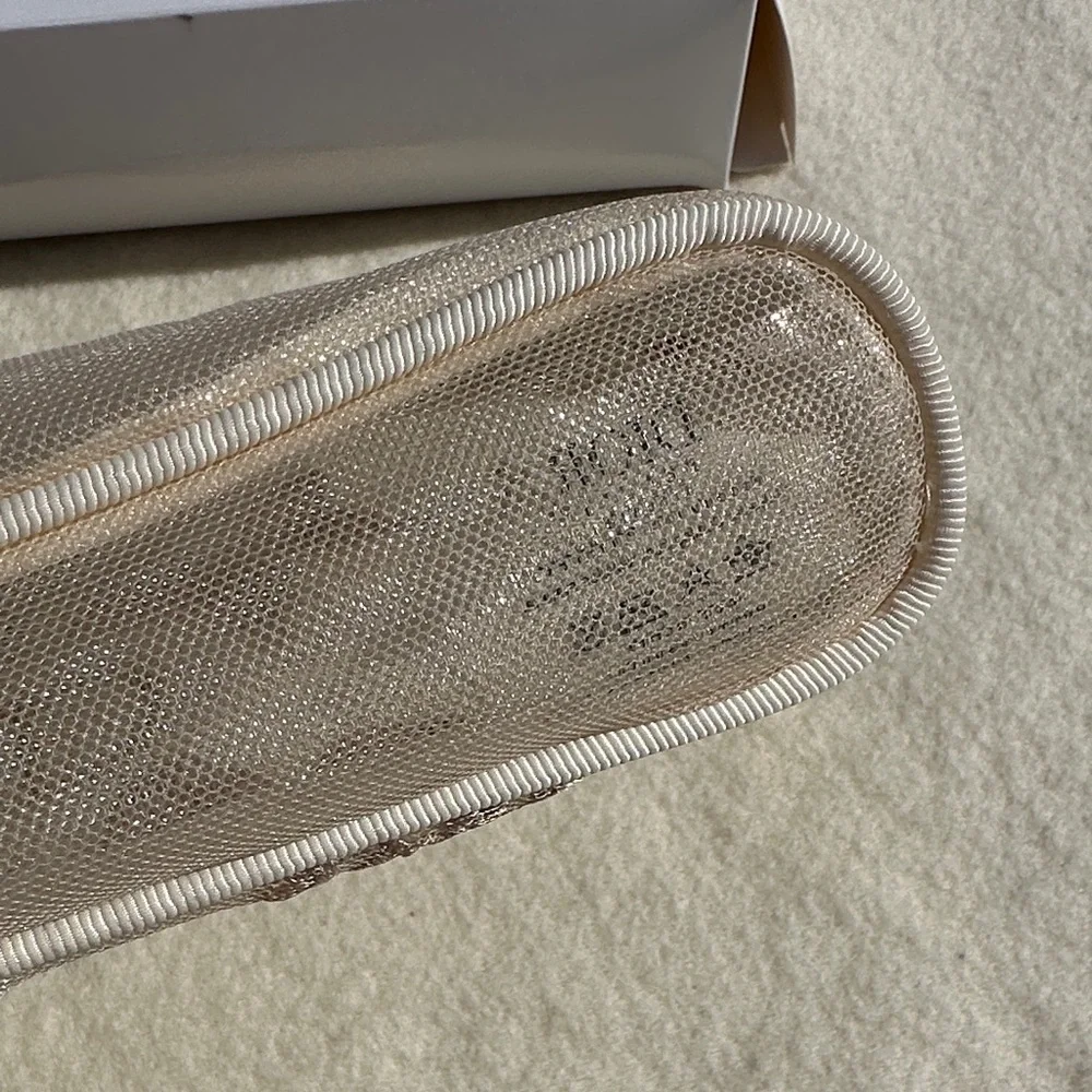 Dior GWP Floral Embroidered Beige Cosmetic Bag